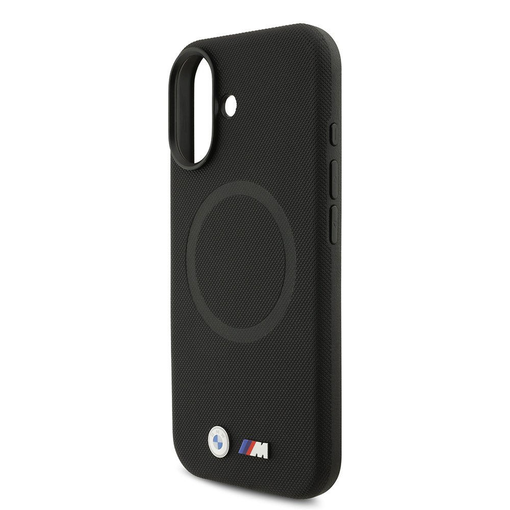 iPhone 17 Kılıf BMW Orjinal Lisanslı M-safe Şarj Özellikli Metal Logolu Delikli M Dizayn Deri Kılıf