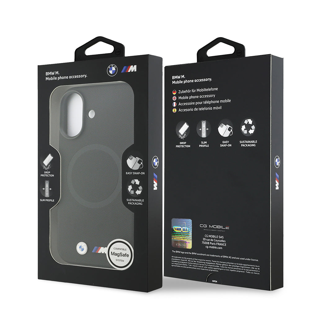 iPhone 17 Kılıf BMW Orjinal Lisanslı M-safe Şarj Özellikli Metal Logolu Delikli M Dizayn Deri Kılıf