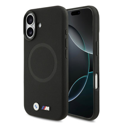 iPhone 17 Kılıf BMW Orjinal Lisanslı M-safe Şarj Özellikli Metal Logolu Delikli M Dizayn Deri Kılıf