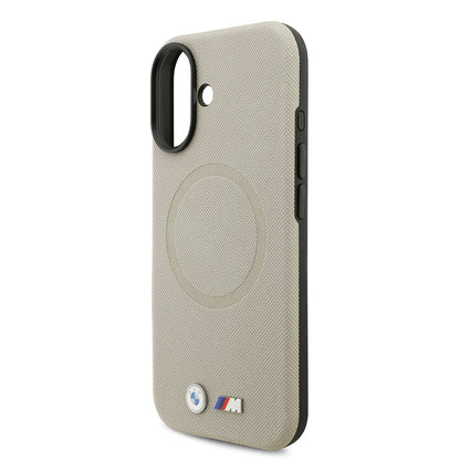 iPhone 17 Kılıf BMW Orjinal Lisanslı M-safe Şarj Özellikli Metal Logolu Delikli M Dizayn Deri Kılıf