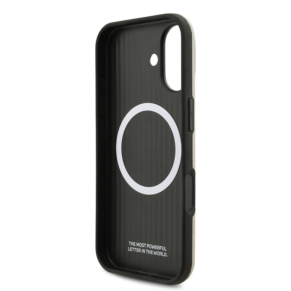 iPhone 17 Kılıf BMW Orjinal Lisanslı M-safe Şarj Özellikli Metal Logolu Delikli M Dizayn Deri Kılıf