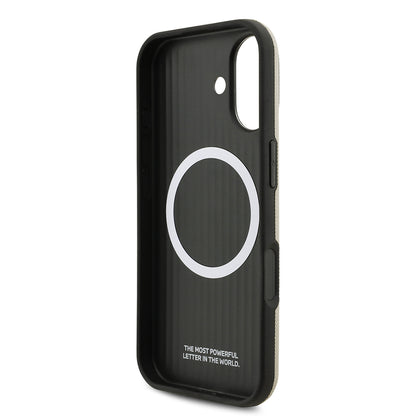 iPhone 17 Kılıf BMW Orjinal Lisanslı M-safe Şarj Özellikli Metal Logolu Delikli M Dizayn Deri Kılıf