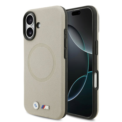 iPhone 17 Kılıf BMW Orjinal Lisanslı M-safe Şarj Özellikli Metal Logolu Delikli M Dizayn Deri Kılıf