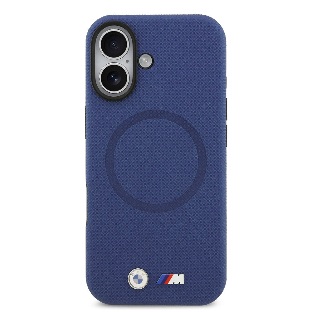 iPhone 17 Kılıf BMW Orjinal Lisanslı M-safe Şarj Özellikli Metal Logolu Delikli M Dizayn Deri Kılıf