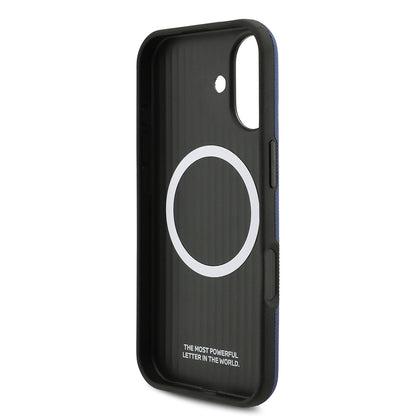 iPhone 17 Kılıf BMW Orjinal Lisanslı M-safe Şarj Özellikli Metal Logolu Delikli M Dizayn Deri Kılıf