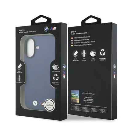 iPhone 17 Kılıf BMW Orjinal Lisanslı M-safe Şarj Özellikli Metal Logolu Delikli M Dizayn Deri Kılıf