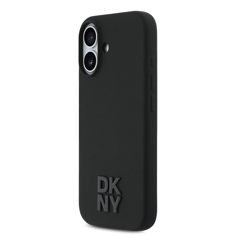 Apple iPhone 17 Kılıf DKNY Orjinal Lisanslı M-safe Şarj Özellikli Metal Logolu Silikon Kapak