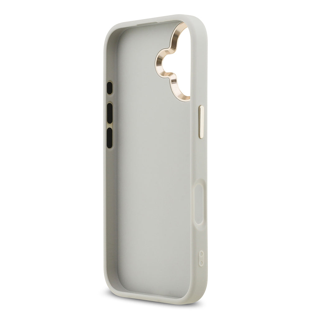 iPhone 17 Kılıf Guess Orjinal Lisanslı 4G Büyük Metal Kamera Çerçeveli ve Logolu Glitter Kılıf