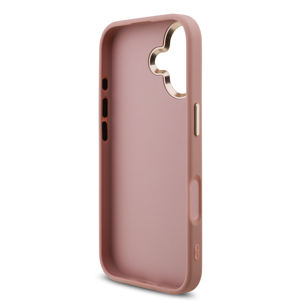 iPhone 17 Kılıf Guess Orjinal Lisanslı 4G Büyük Metal Kamera Çerçeveli ve Logolu Glitter Kılıf