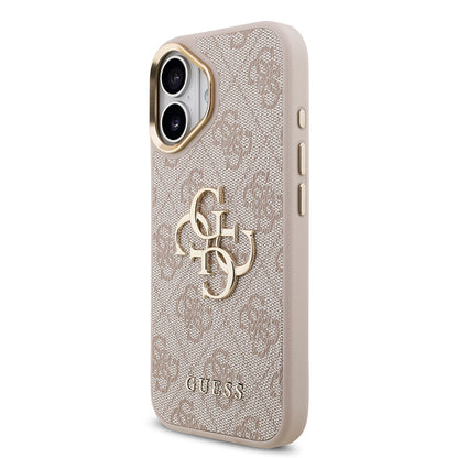 iPhone 17 Kılıf Guess Orjinal Lisanslı 4G Büyük Metal Logolu Kalın Askılı Kılıf