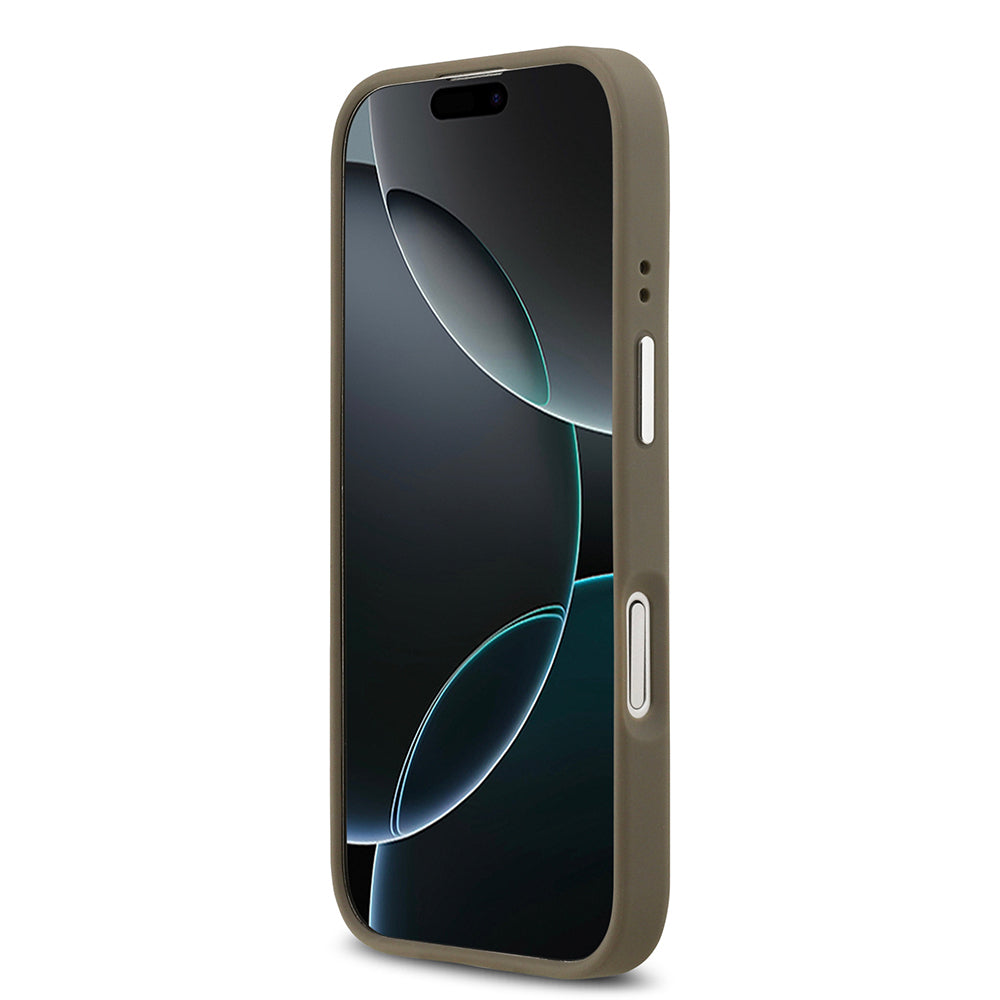 iPhone 17 Kılıf Guess Orjinal Lisanslı Grained 4G Metal Büyük Logolu Kılıf