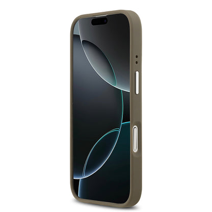 iPhone 17 Kılıf Guess Orjinal Lisanslı Grained 4G Metal Büyük Logolu Kılıf