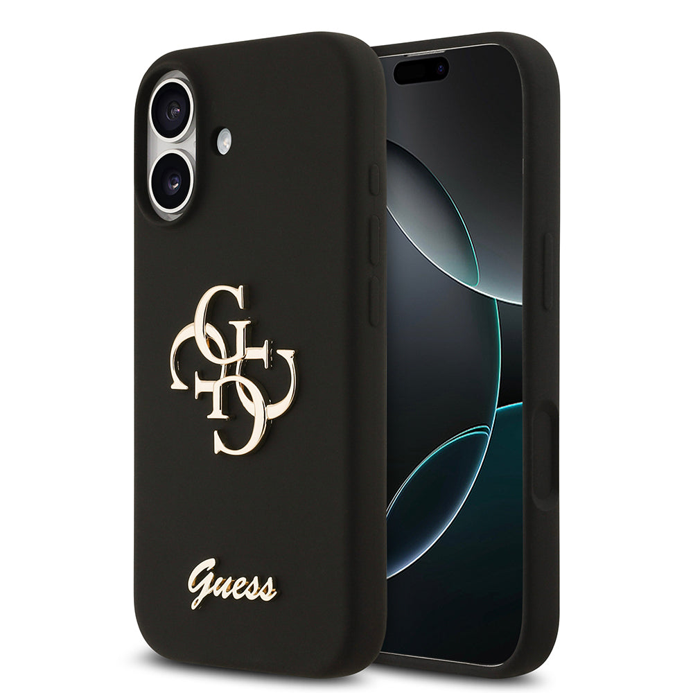 iPhone 17 Kılıf Guess Orjinal Lisanslı Grained Yazı Logolu Kılıf