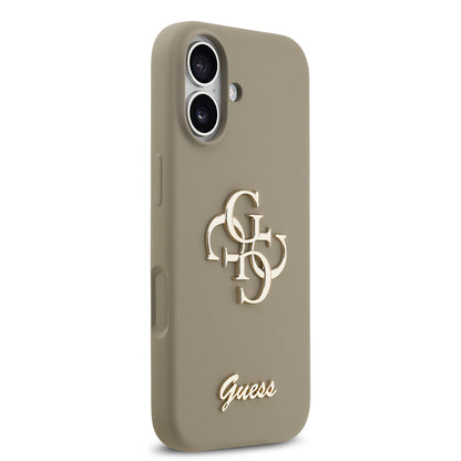 iPhone 17 Kılıf Guess Orjinal Lisanslı Grained Yazı Logolu Kılıf