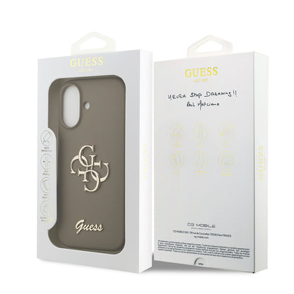 iPhone 17 Kılıf Guess Orjinal Lisanslı Grained Yazı Logolu Kılıf