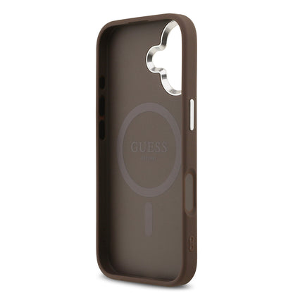 iPhone 17 Kılıf Guess Orjinal Lisanslı M-safe Şarj Özellikli 4G Klasik Yazı Logolu Kılıf