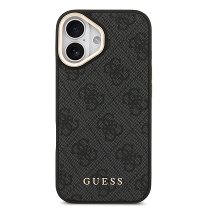 iPhone 17 Kılıf Guess Orjinal Lisanslı M-safe Şarj Özellikli 4G Metal Büyük Logolu Kartlıklı Kılıf