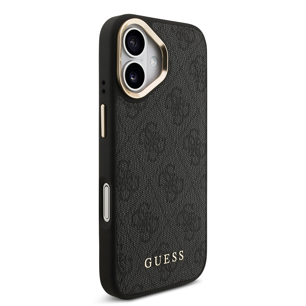 iPhone 17 Kılıf Guess Orjinal Lisanslı M-safe Şarj Özellikli 4G Metal Büyük Logolu Kartlıklı Kılıf