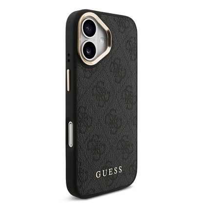 iPhone 17 Kılıf Guess Orjinal Lisanslı M-safe Şarj Özellikli 4G Metal Büyük Logolu Kartlıklı Kılıf