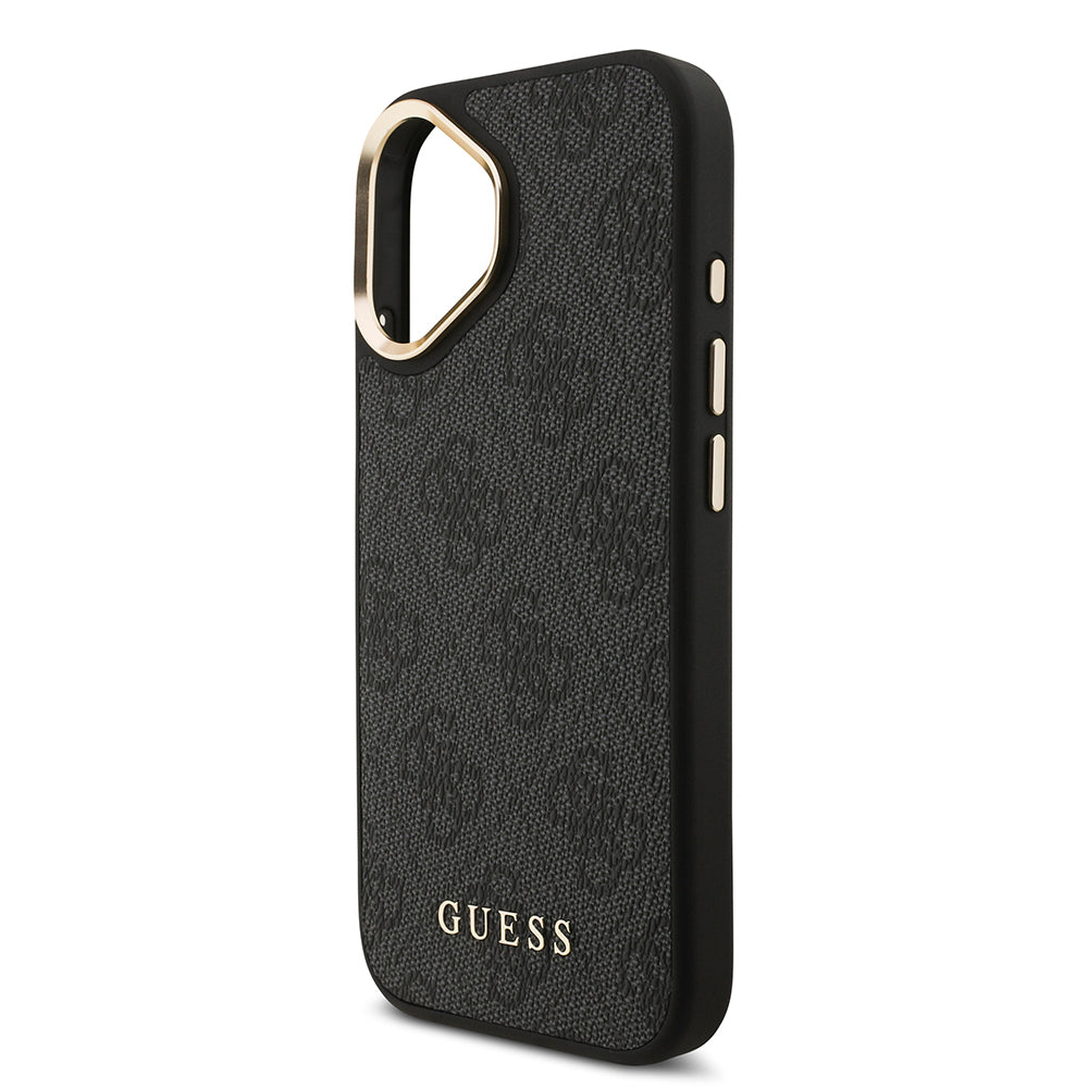 iPhone 17 Kılıf Guess Orjinal Lisanslı M-safe Şarj Özellikli 4G Metal Büyük Logolu Kartlıklı Kılıf