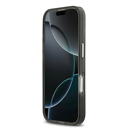 iPhone 17 Kılıf Guess Orjinal Lisanslı M-safe Şarj Özellikli IML Baskılı Üçgen Logolu Metal Kamera Çerçeveli Kılıf