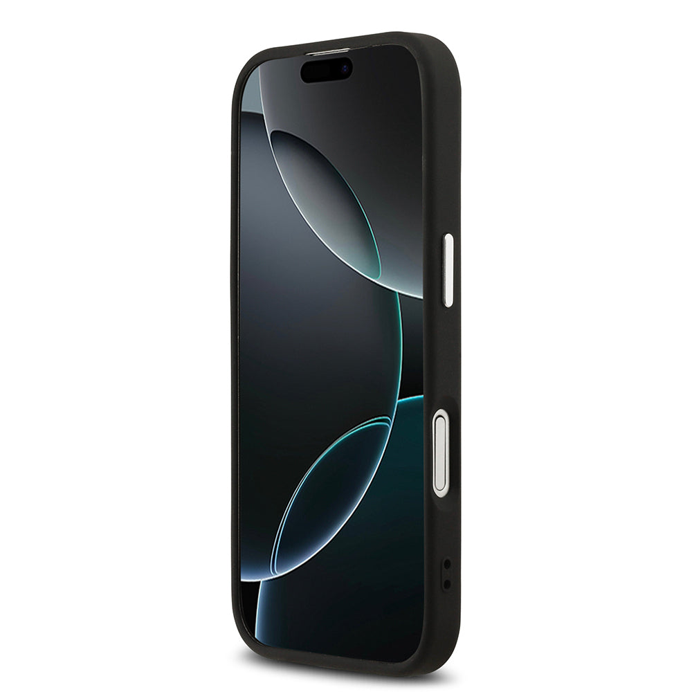 iPhone 17 Kılıf Guess Orjinal Lisanslı M-safe Şarj Özellikli Klasik Yazı Logolu PU Deri Kılıf