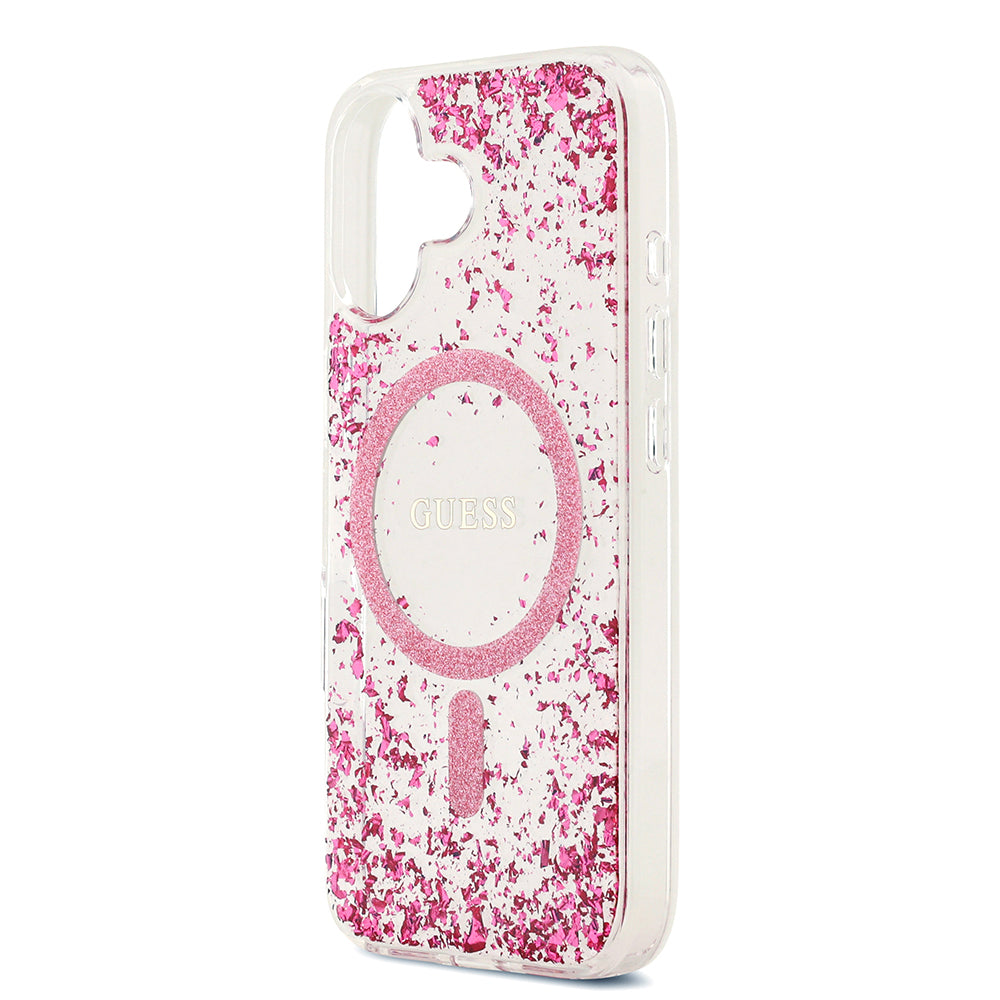 iPhone 17 Kılıf Guess Orjinal Lisanslı M-safe Şarj Özellikli Transparan Resin Bottom Kılıf