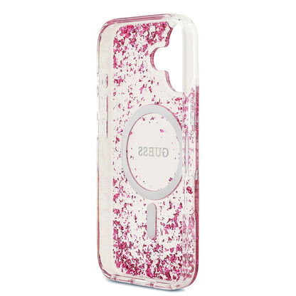 iPhone 17 Kılıf Guess Orjinal Lisanslı M-safe Şarj Özellikli Transparan Resin Bottom Kılıf