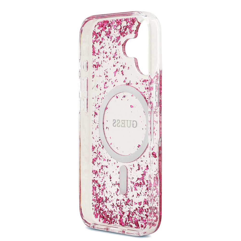 iPhone 17 Kılıf Guess Orjinal Lisanslı M-safe Şarj Özellikli Transparan Resin Bottom Kılıf