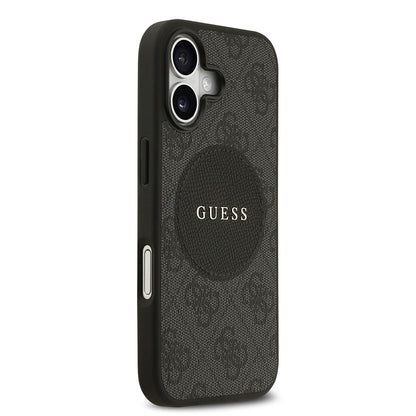 iPhone 17 Kılıf Guess Orjinal Lisanslı M-safe Şarj Özellikli Yazı Logolu Circle Classic Kılıf