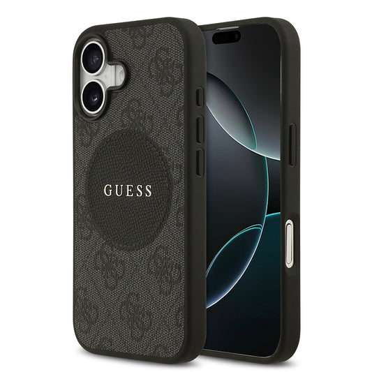 iPhone 17 Kılıf Guess Orjinal Lisanslı M-safe Şarj Özellikli Yazı Logolu Circle Classic Kılıf