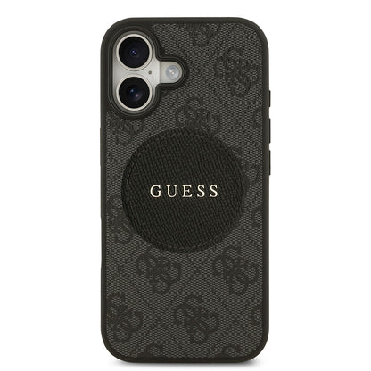 iPhone 17 Kılıf Guess Orjinal Lisanslı M-safe Şarj Özellikli Yazı Logolu Circle Classic Kılıf