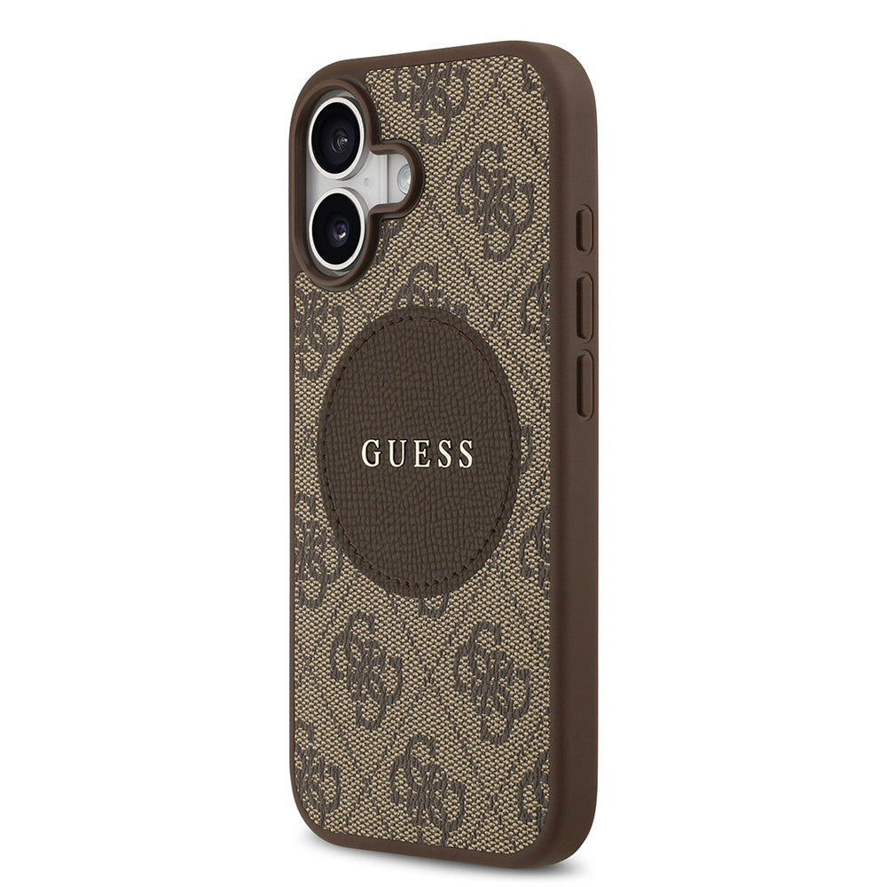 iPhone 17 Kılıf Guess Orjinal Lisanslı M-safe Şarj Özellikli Yazı Logolu Circle Classic Kılıf