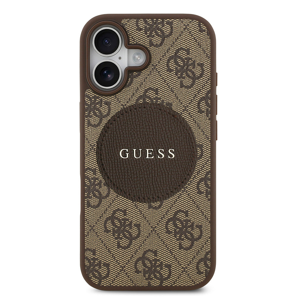 iPhone 17 Kılıf Guess Orjinal Lisanslı M-safe Şarj Özellikli Yazı Logolu Circle Classic Kılıf