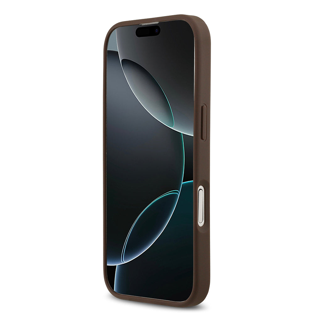 iPhone 17 Kılıf Guess Orjinal Lisanslı M-safe Şarj Özellikli Yazı Logolu Circle Classic Kılıf