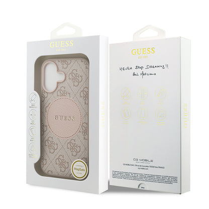 iPhone 17 Kılıf Guess Orjinal Lisanslı M-safe Şarj Özellikli Yazı Logolu Circle Classic Kılıf