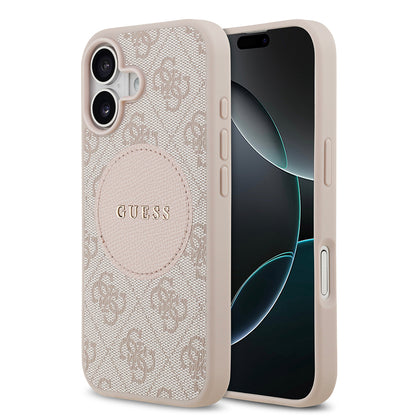 iPhone 17 Kılıf Guess Orjinal Lisanslı M-safe Şarj Özellikli Yazı Logolu Circle Classic Kılıf