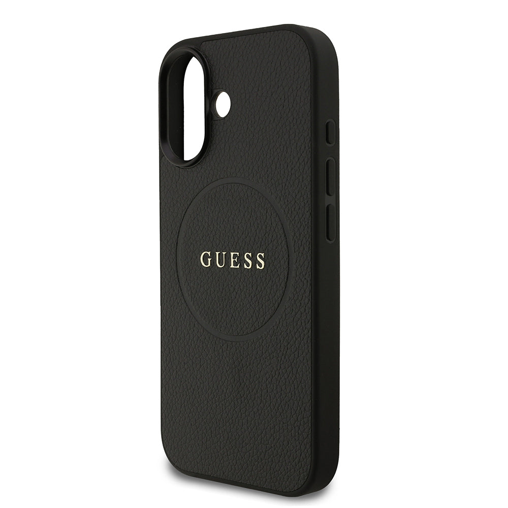 iPhone 17 Kılıf Guess Orjinal Lisanslı M-safe Şarj Özellikli Yazı Logolu PU Deri Kılıf
