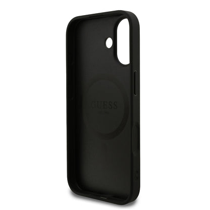 iPhone 17 Kılıf Guess Orjinal Lisanslı M-safe Şarj Özellikli Yazı Logolu PU Deri Kılıf