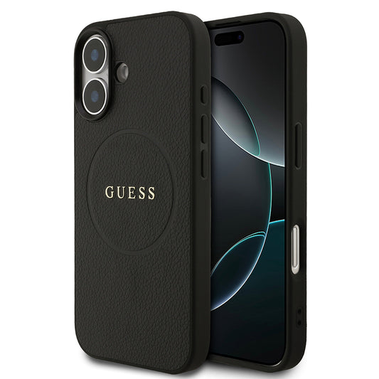 iPhone 17 Kılıf Guess Orjinal Lisanslı M-safe Şarj Özellikli Yazı Logolu PU Deri Kılıf