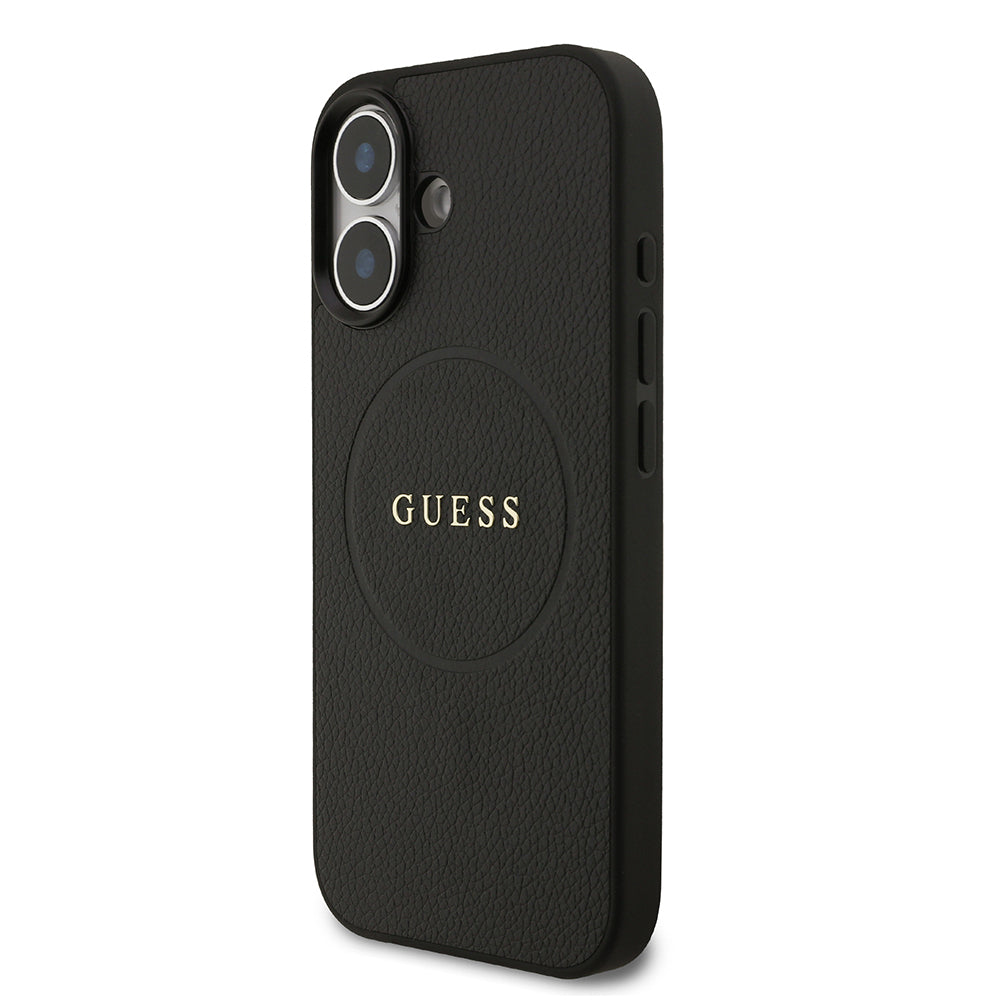 iPhone 17 Kılıf Guess Orjinal Lisanslı M-safe Şarj Özellikli Yazı Logolu PU Deri Kılıf