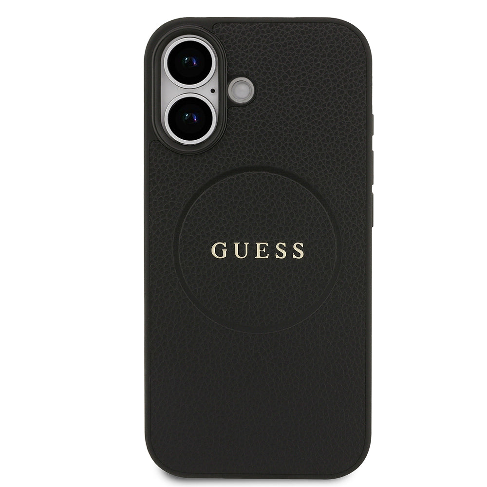 iPhone 17 Kılıf Guess Orjinal Lisanslı M-safe Şarj Özellikli Yazı Logolu PU Deri Kılıf