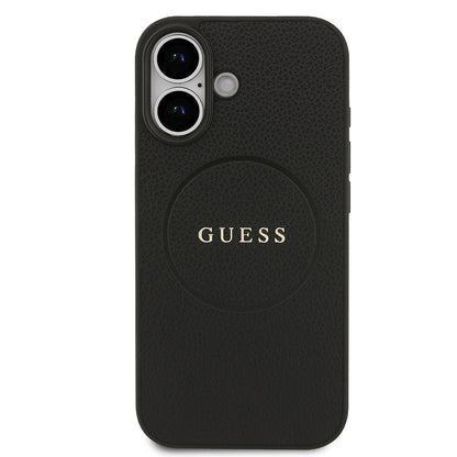 iPhone 17 Kılıf Guess Orjinal Lisanslı M-safe Şarj Özellikli Yazı Logolu PU Deri Kılıf