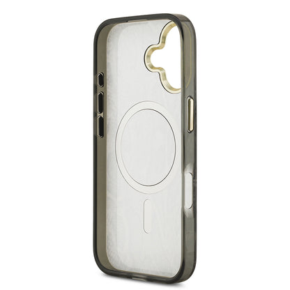 iPhone 17 Kılıf Guess Orjinal Lisanslı M-safe Şarj Özellikli Yazı Logolu Python Desenli Kılıf