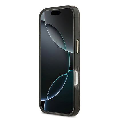 iPhone 17 Kılıf Guess Orjinal Lisanslı M-safe Şarj Özellikli Yazı Logolu Python Desenli Kılıf