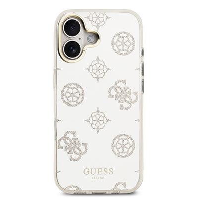 Apple iPhone 17 Kılıf Guess Orjinal Lisanslı Metal Kamera Çerçeveli Simli Aynalı Kapak Gümüş