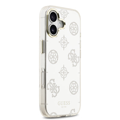 Apple iPhone 17 Kılıf Guess Orjinal Lisanslı Metal Kamera Çerçeveli Simli Aynalı Kapak Gümüş