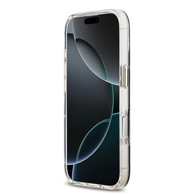 Apple iPhone 17 Kılıf Guess Orjinal Lisanslı Metal Kamera Çerçeveli Simli Aynalı Kapak Gold