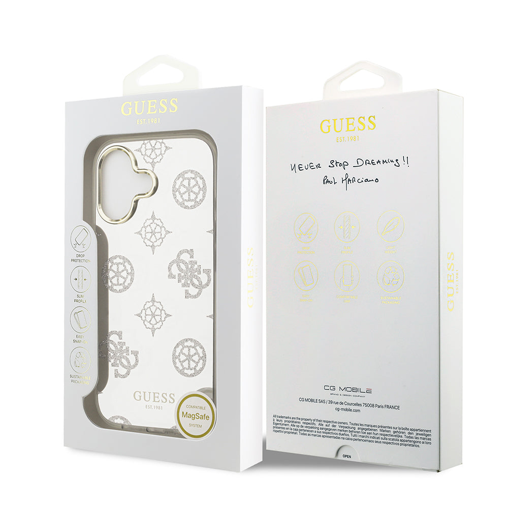 iPhone 17 Kılıf Guess Orjinal Lisanslı Metal Kamera Çerçeveli Simli Aynalı Kılıf