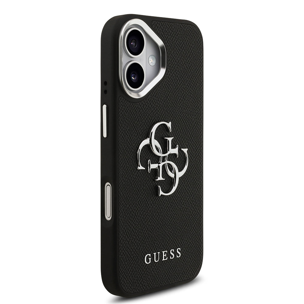 iPhone 17 Kılıf Guess Orjinal Lisanslı PU Deri 4G Büyük Metal Logo Dizaynlı Kılıf